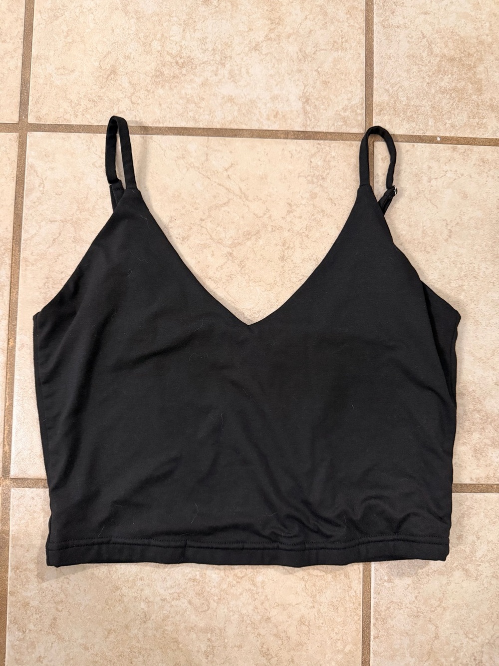 EUC Black V-Neck Cropped Cami
